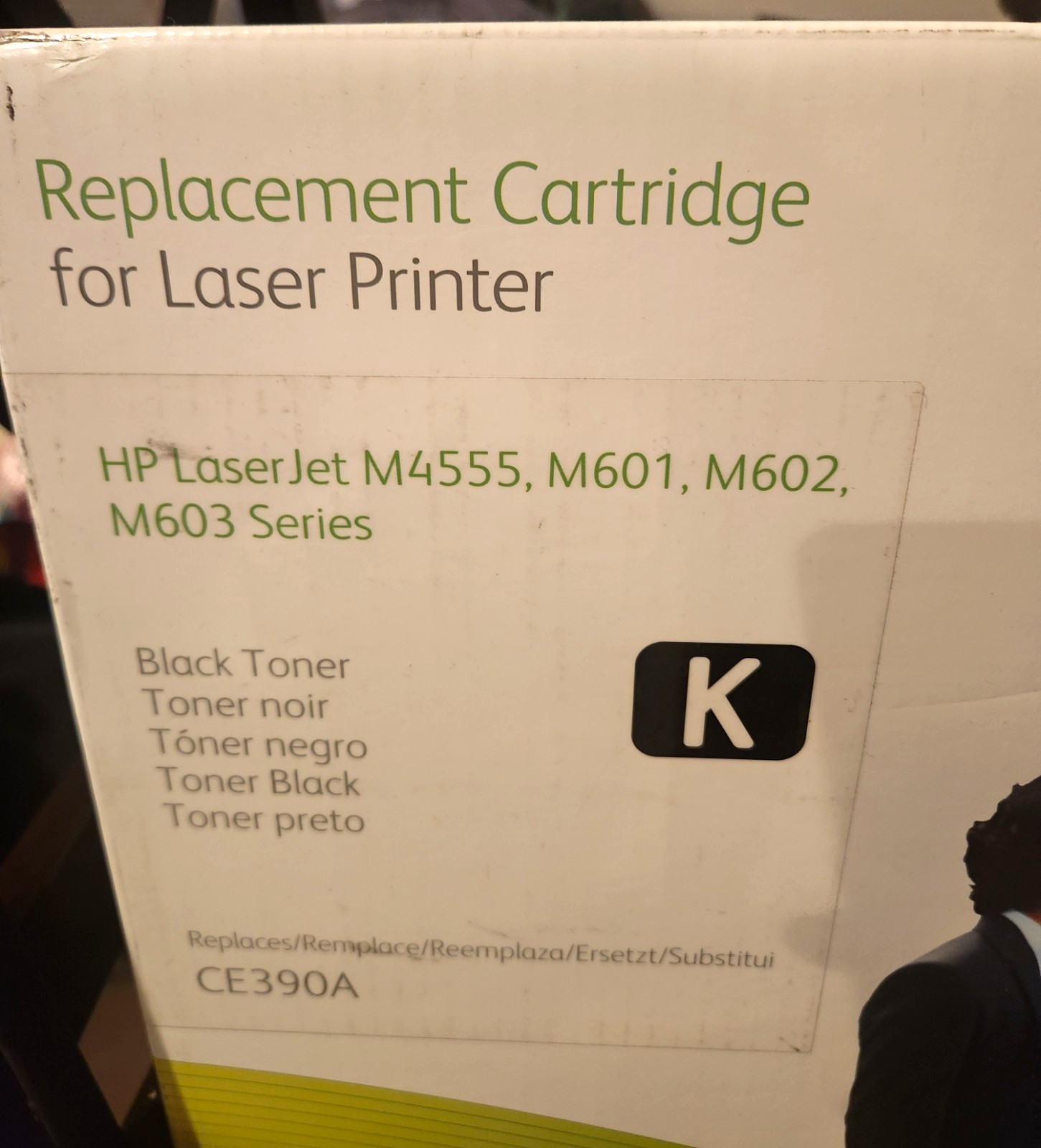 Xerox Compatible CE390A Black Laser Toner Cartridge for HP LaserJet M4555