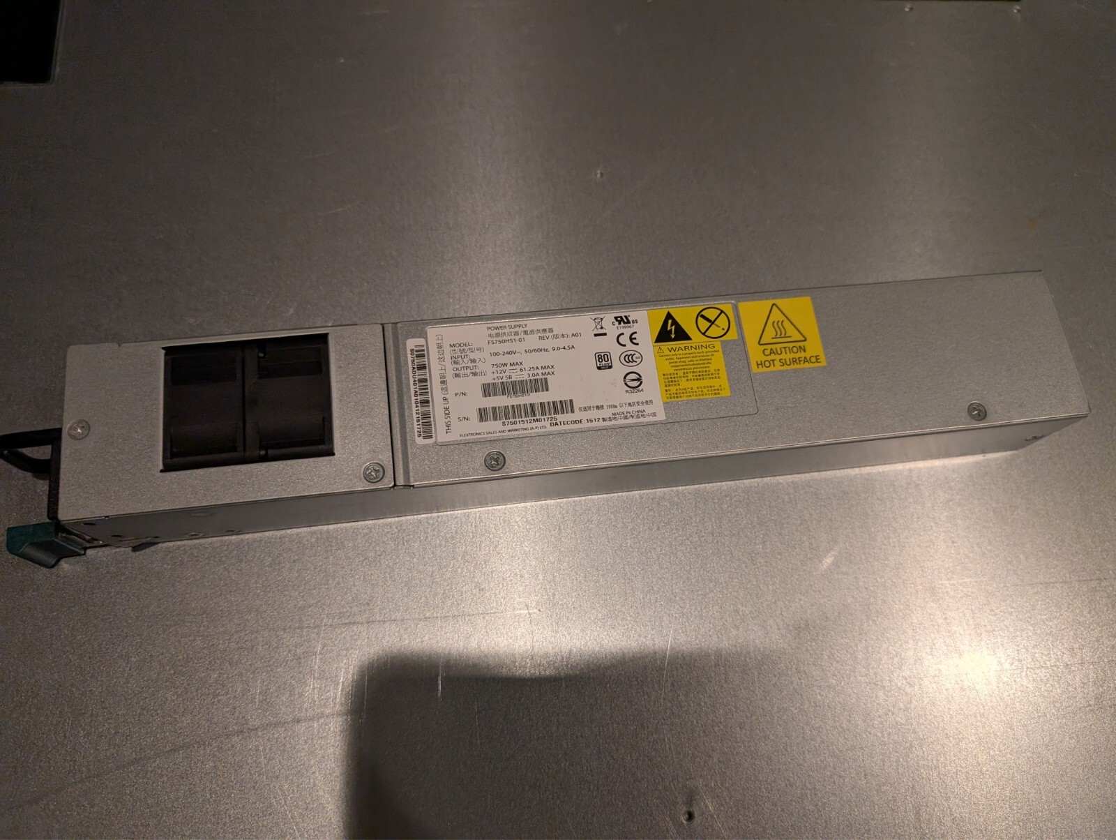 Pair of Intel FS750HS1-01 750w 80 Plus Power Supply For Supermicro