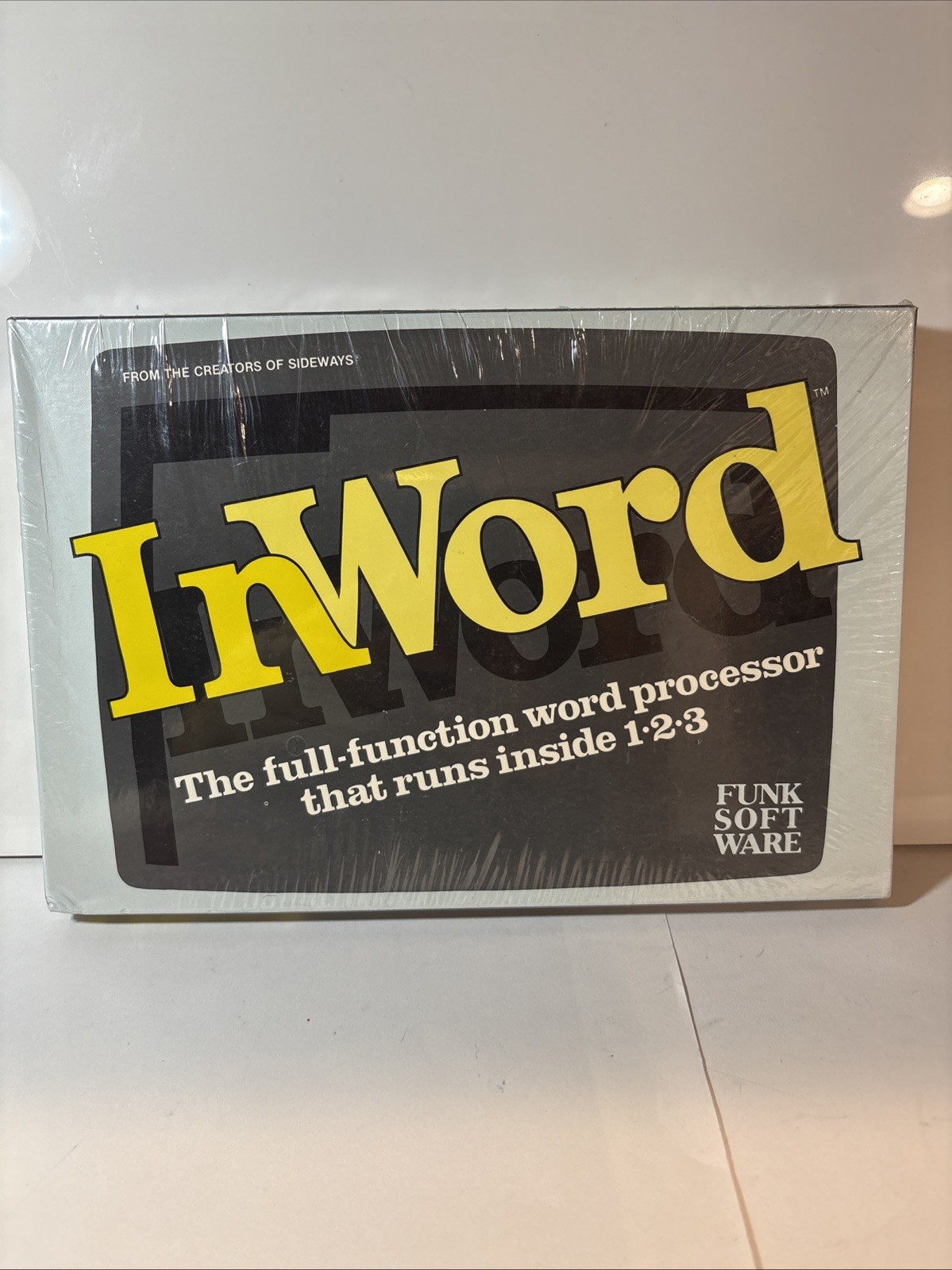 InWord  The Full word processor runs inside 1-2-3  FUNK SOFTWARE Vintage 1987