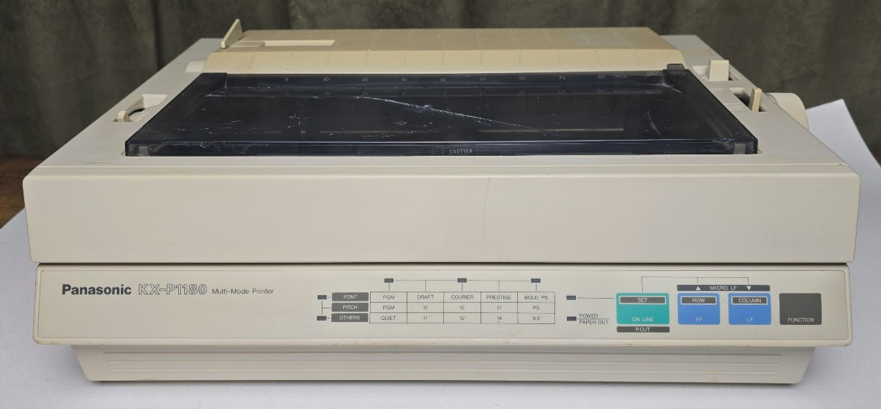 Vintage Panasonic KX-P1180 Multi Mode Dot Matrix Printer - TESTED WORKS