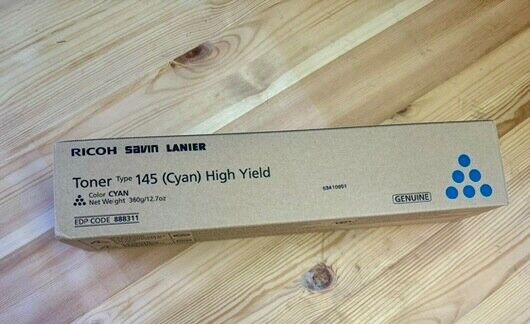 Ricoh 888311 Type 145 High Yield Cyan Toner Cartridge (new, expired)