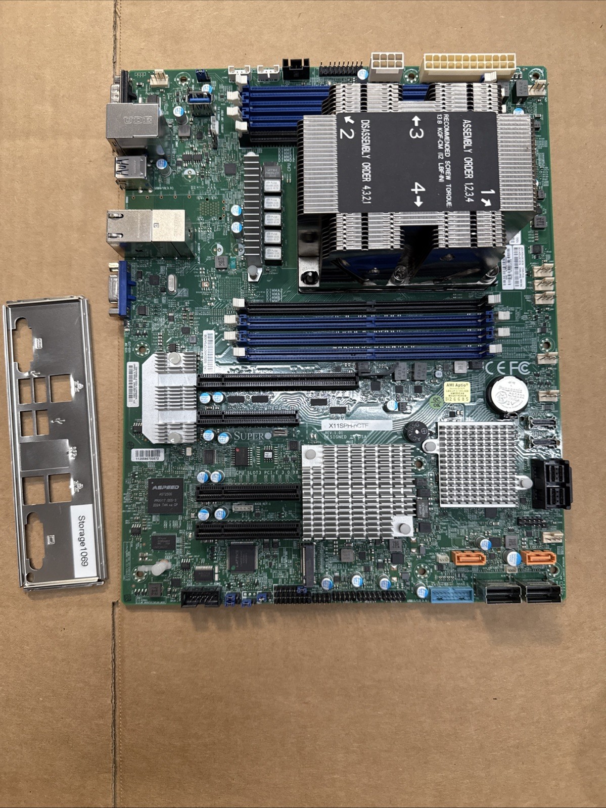 SuperMicro X11SPH-nCTF Motherboard With I/O Shield & Heat sink 