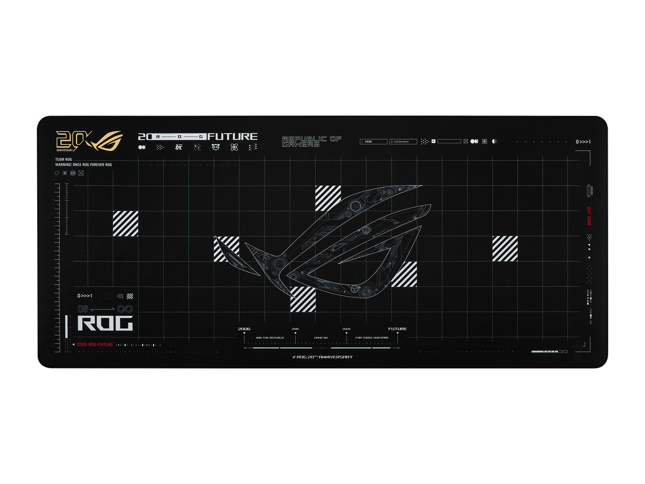 ASUS ROG Scabbard II XXL Edition 20 Gaming Mouse Pad, 35.4" x 15.7", ROG 20th