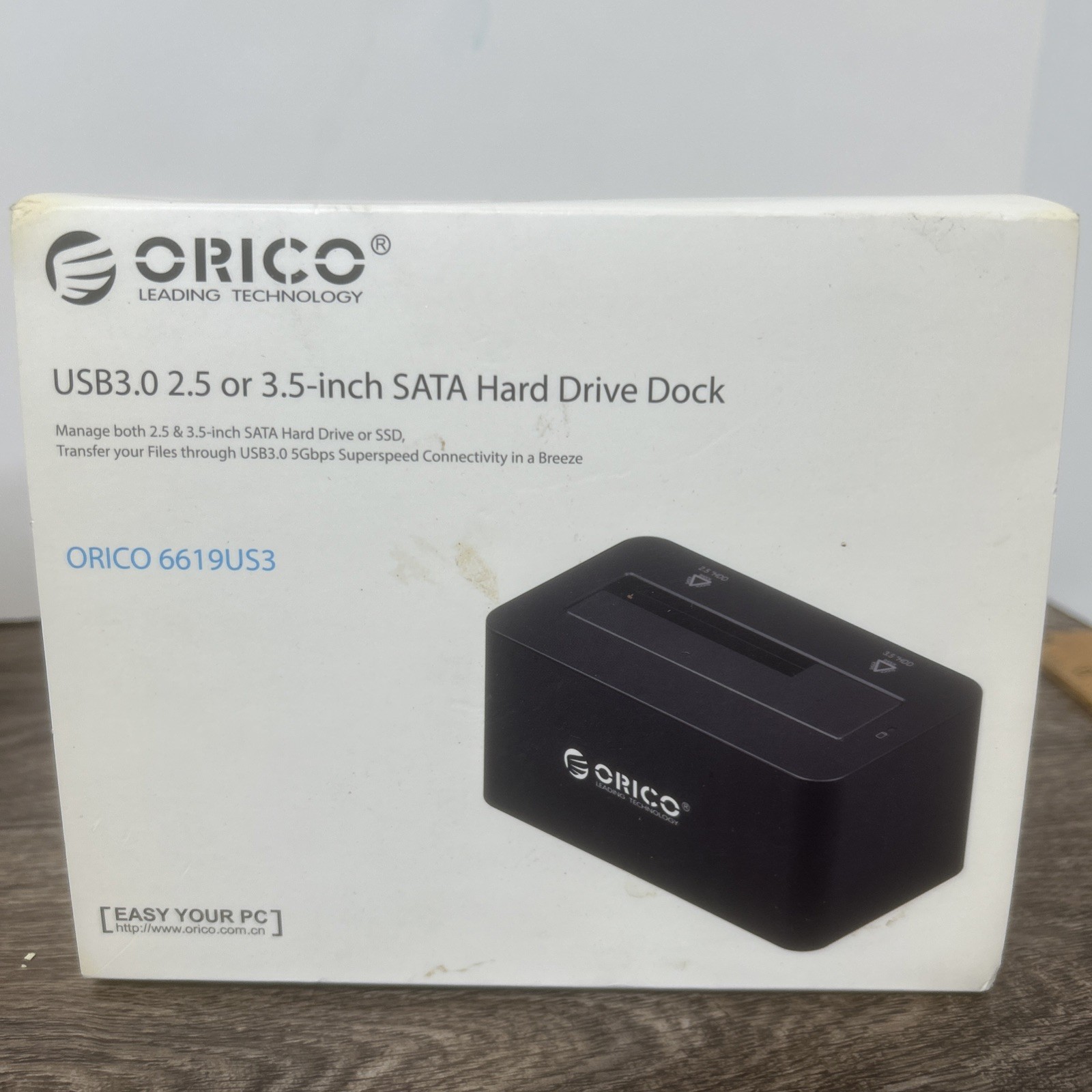 ORICO 6619US3 USB 3.0 Dual Bay SATA HDD SSD Docking Station 2.5”/3.5”