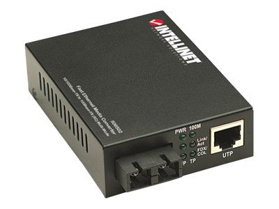 Intracom 506502 Intellinet Fast Ethernet Media Converter IC, 10/100Base-Tx to 1