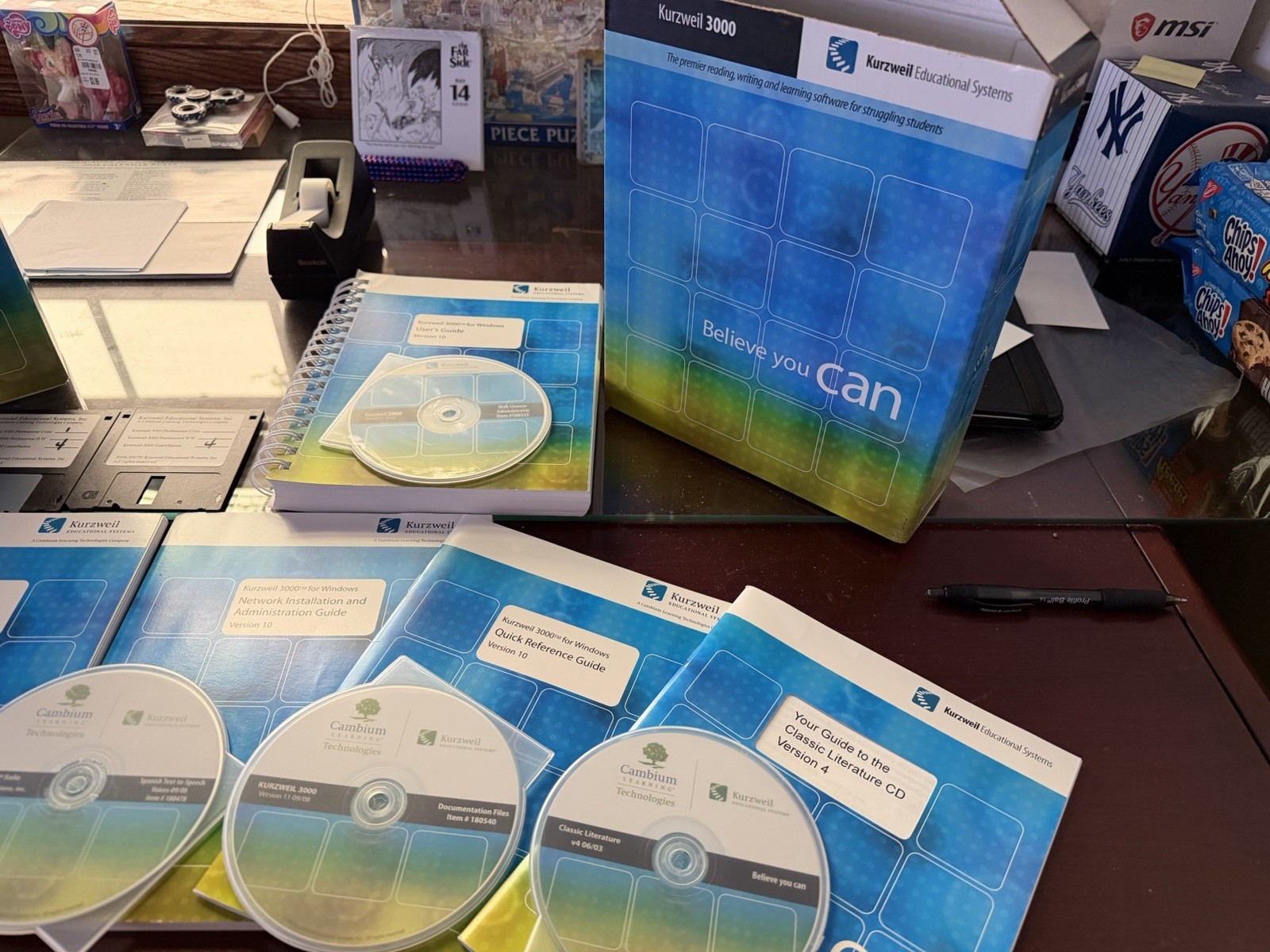 Kurzweil 3000 Educational Software Windows Manuals Install CDs LOT V10 V11