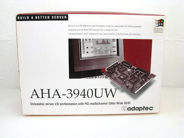 Vintage Adaptec Multi Channel SCSI PCI Card AHA-3940UW