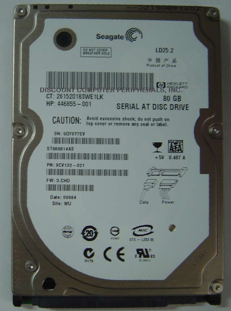 80GB 2.5" SATA ST980814AS 9.5mm Hard Drive Seagate Tested Good Our Drives Work
