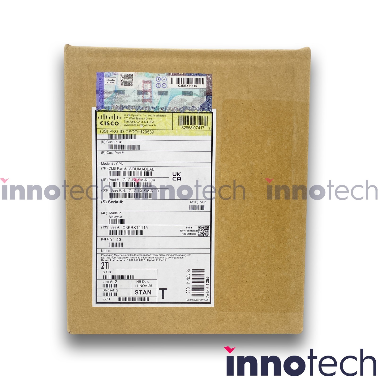 Cisco 10-2293-02 GLC-LX-SM-RGD 1000BASE-LX/LH SFP Transceiver Module New Sealed