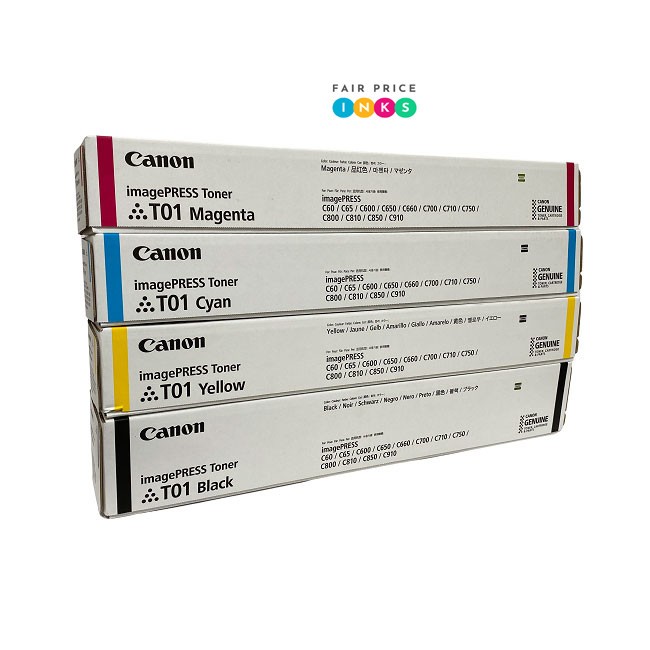 ( No Tariff ) Canon T01 Toner  Image press Toner SET Black Cyan Yellow Magenta