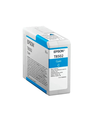 Epson T850 UltraChrome HD 80 mL Cyan Ink Cartridge [T850200]