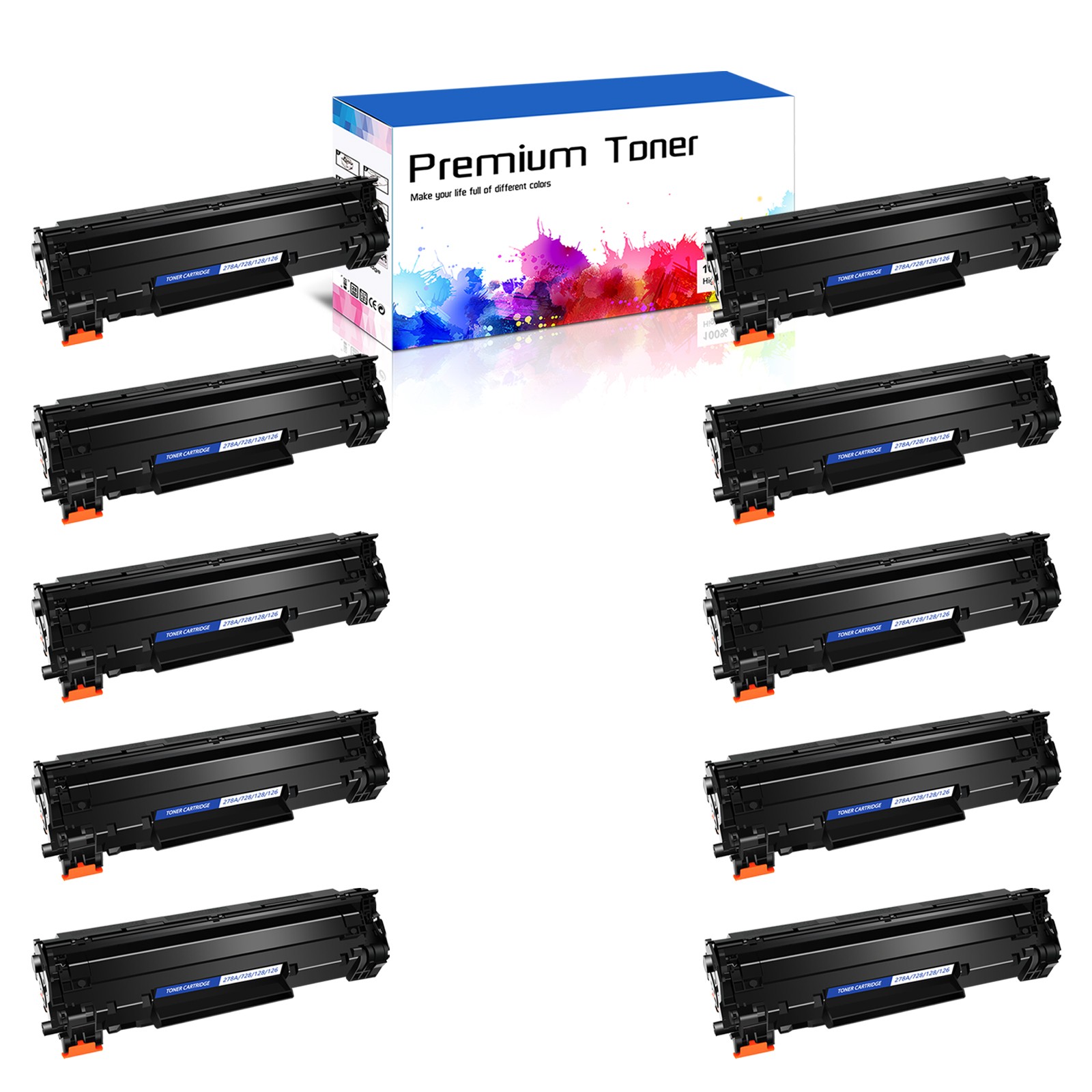 10PK CRG126 Toner Cartridge For Canon 126 Imageclass LBP6200d LBP6230dw Printer