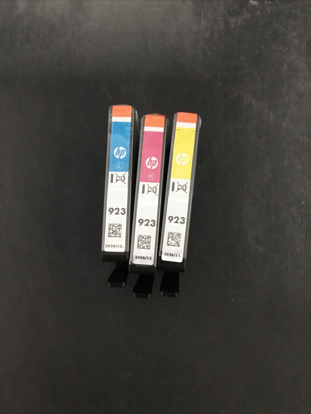 Authentic HP 923 Ink Cartridges 3 PACK C/M/Y (6C3Y4LN) Expires 12-2027