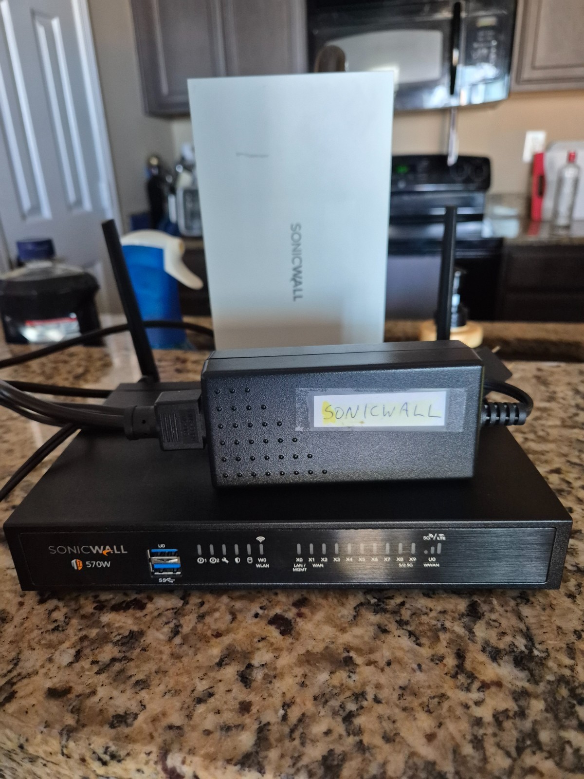 SonicWall TZ570W with a SonicWave Access Point in EXCELLENT condition