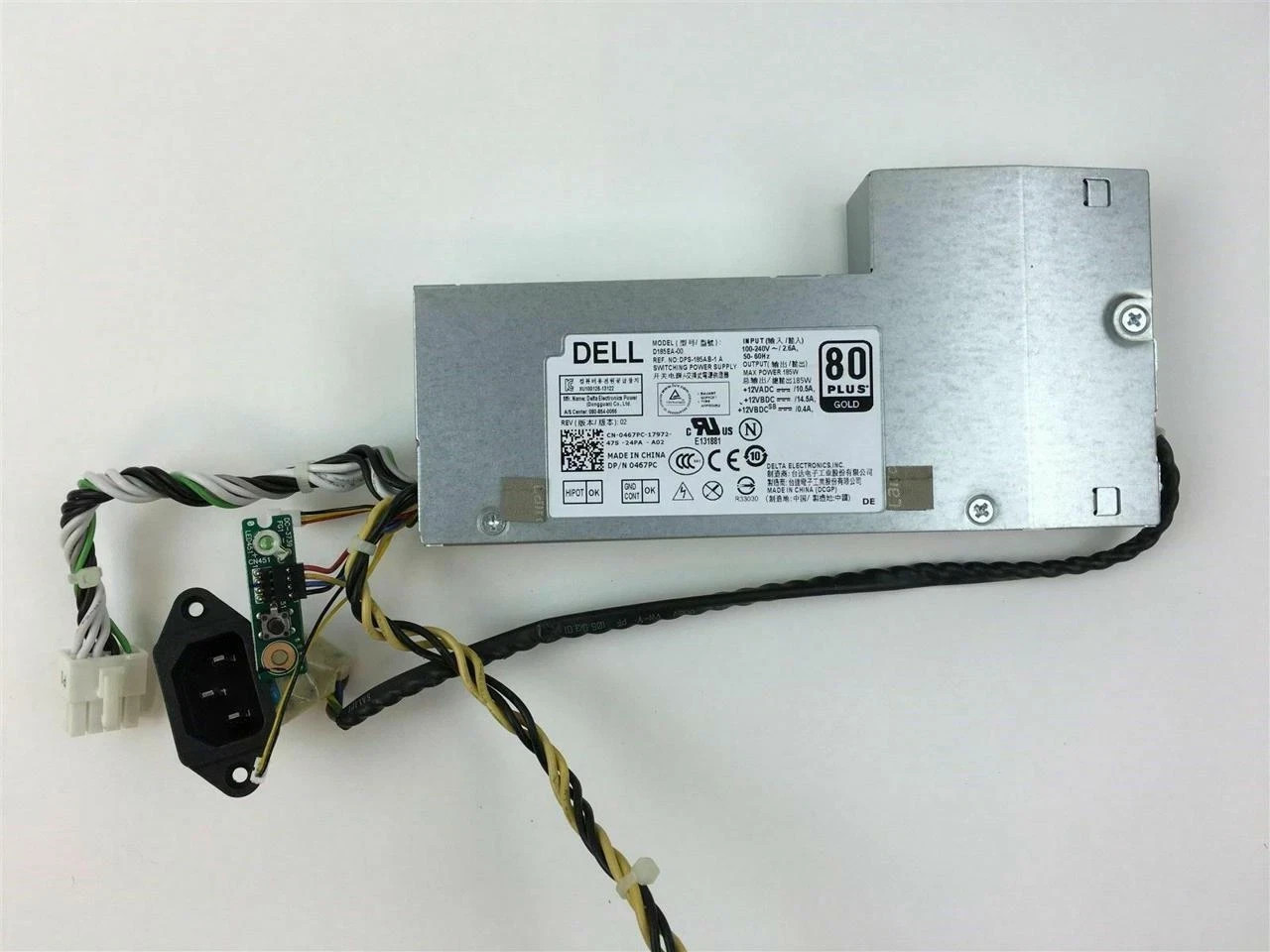 Dell 467PC 185W Power Supply PSU for OptiPlex AiO 5348 9030 0467PC