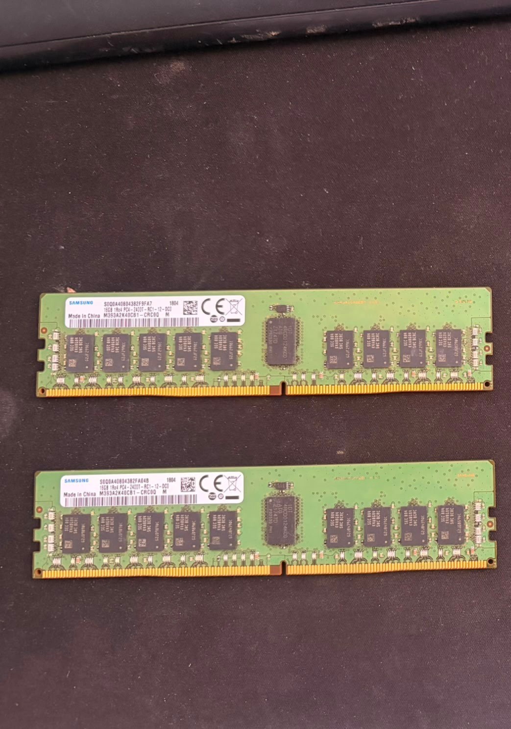 2* Samsung M393A2K40CB1-CRC0Q M393A2K40CB1-CRC0Q 16GB PC4-19200 DDR4-2400MT LOT