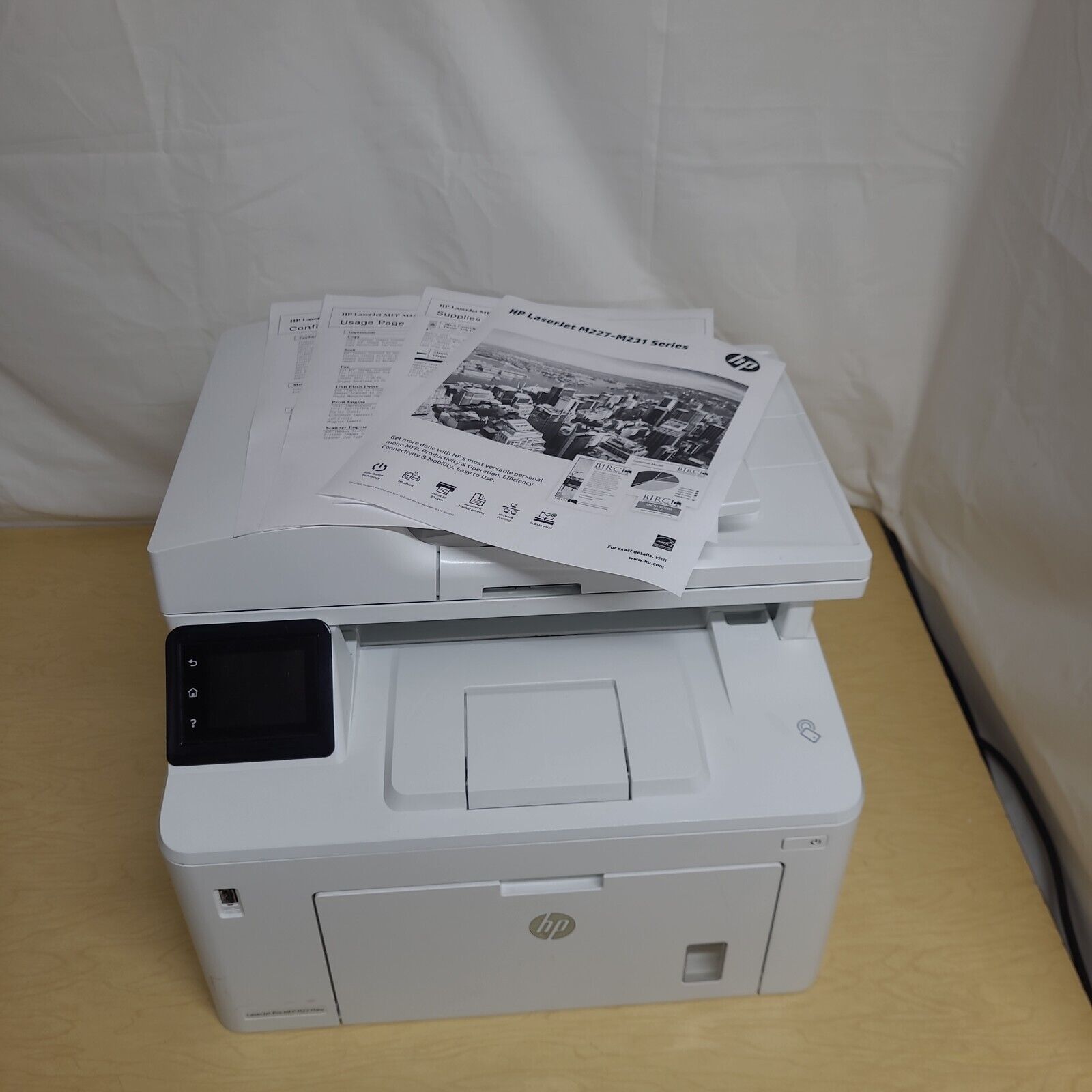 HP LaserJet Pro MFP M227FDW Monochrome Printer 10.5k Pages NO TONER READ***
