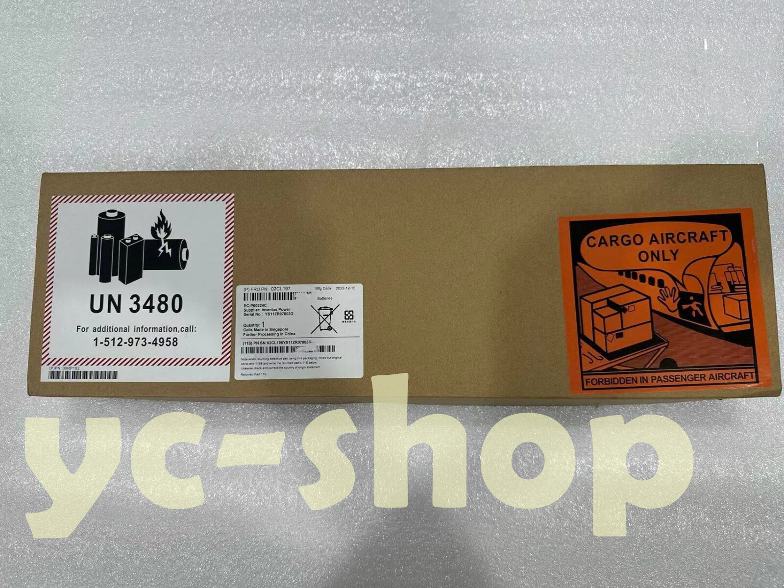 new IBM 02CL197 F840/900 Battery Module via FedEx or DHL