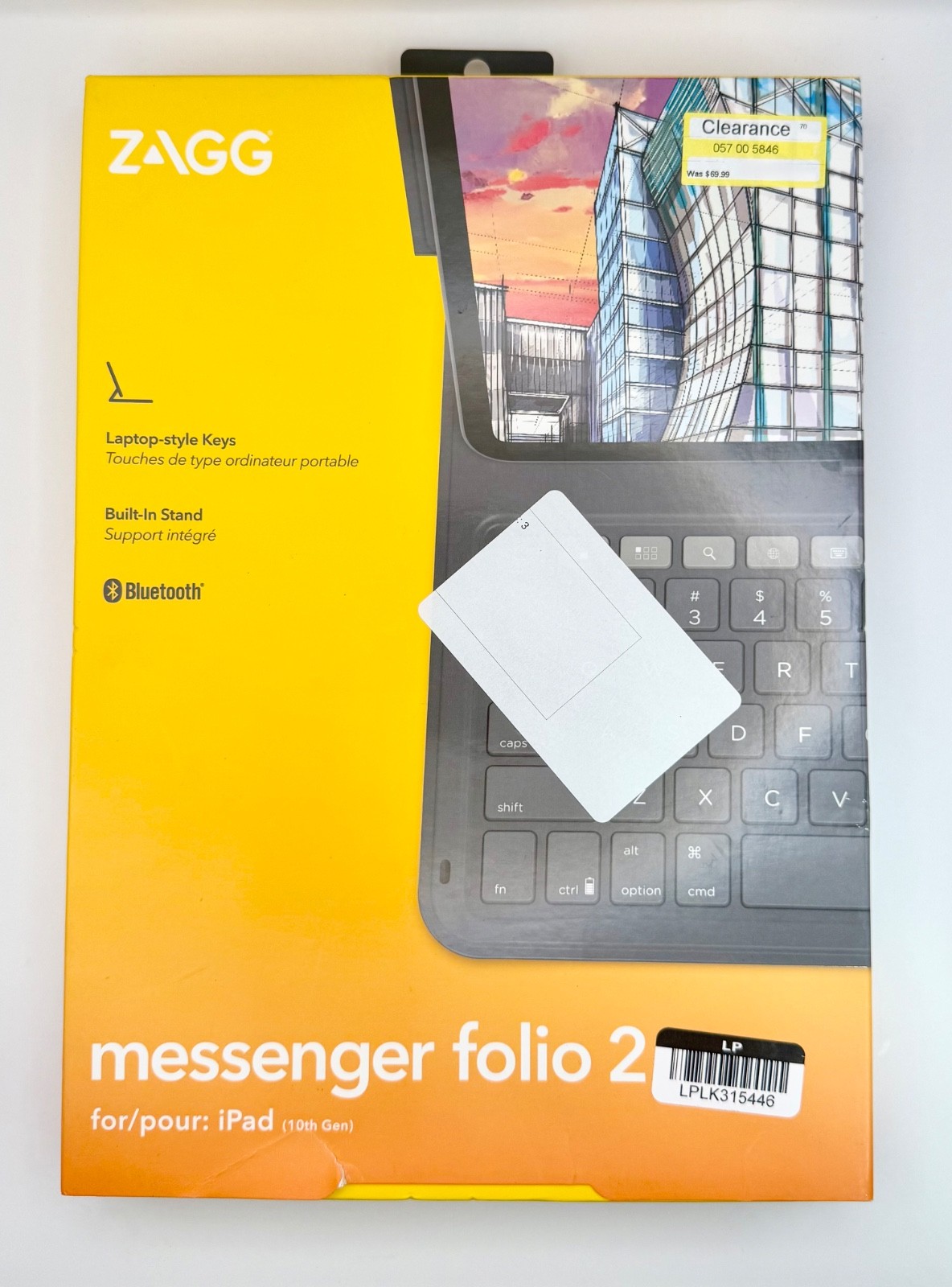Open Box - ZAGG Keyboard: iPad 10.9" Messenger Folio 2 - Black