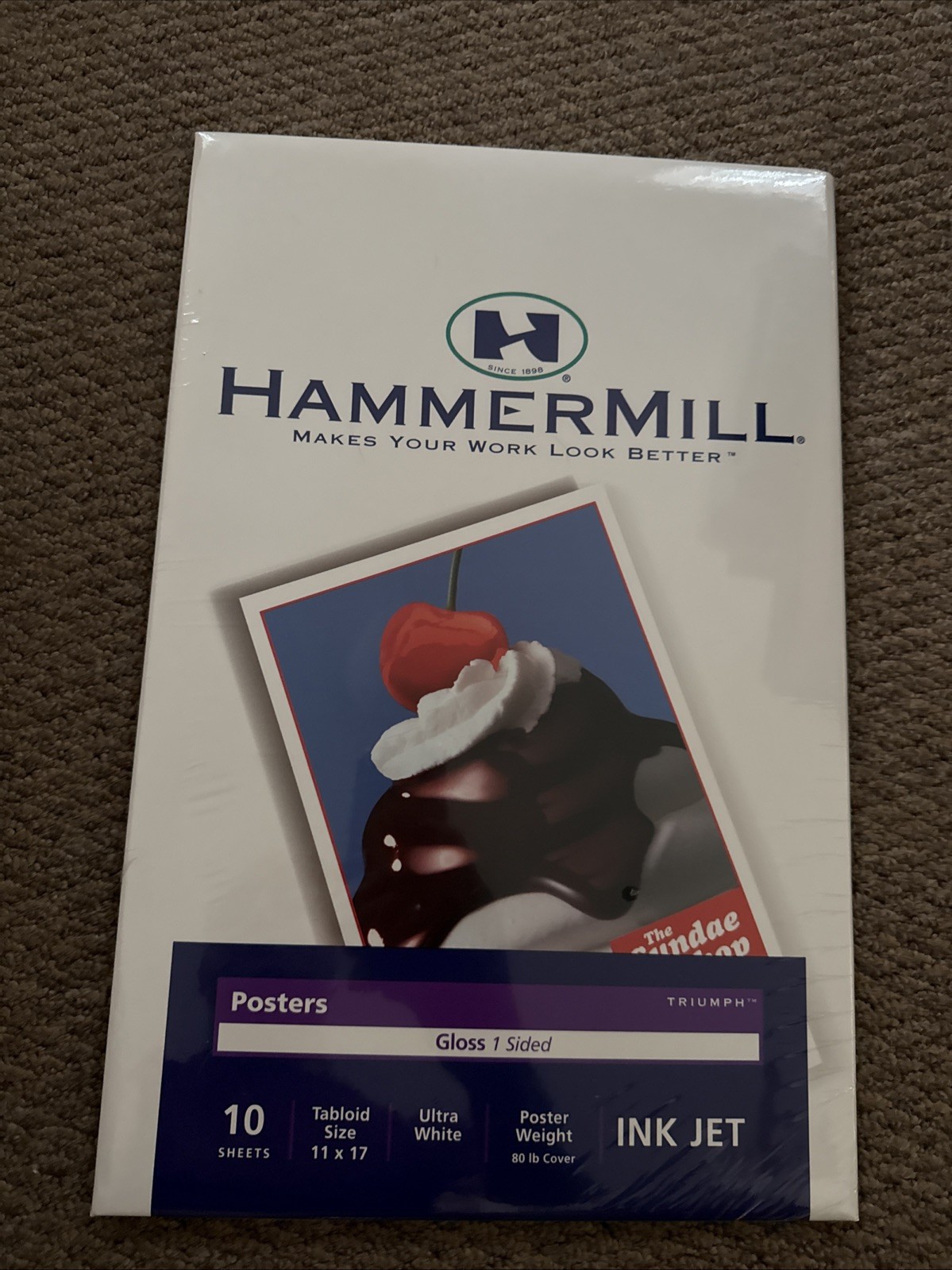 10 Pack Hammermill 1 Sided Matte 78lb Ultra White Posters 11 x 17 Ink Jet Sealed