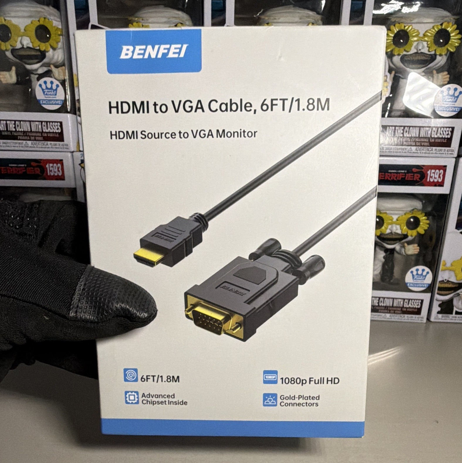 NEW BENFEI HDMI to VGA Cable 6 ft HDMI Male to VGA D-Sub Male Gold-Plated Black