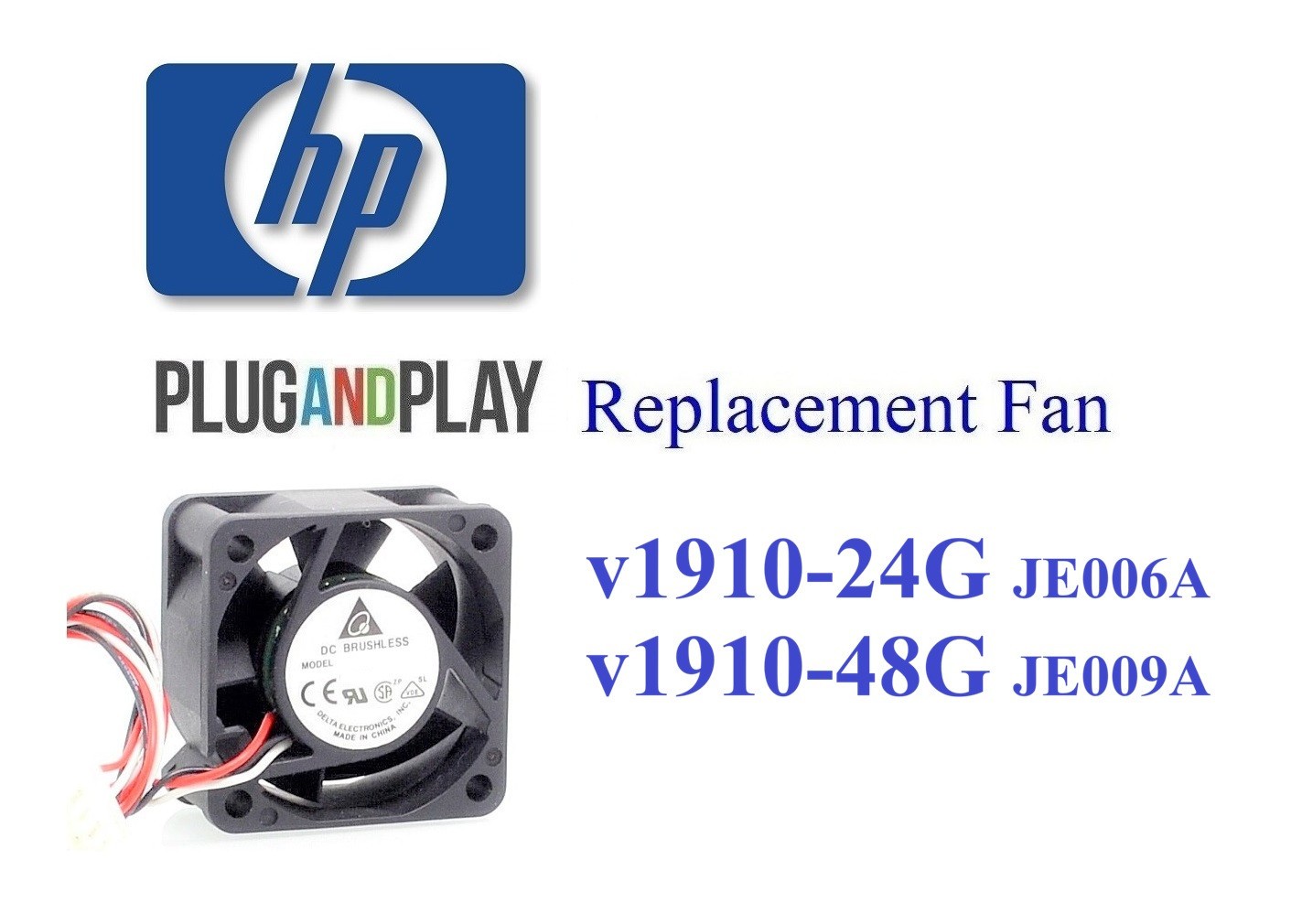 1x Delta Quiet Replacemen Fan for HP v1910-24G JE006A#ABA v1910-48G JE009A#ABA