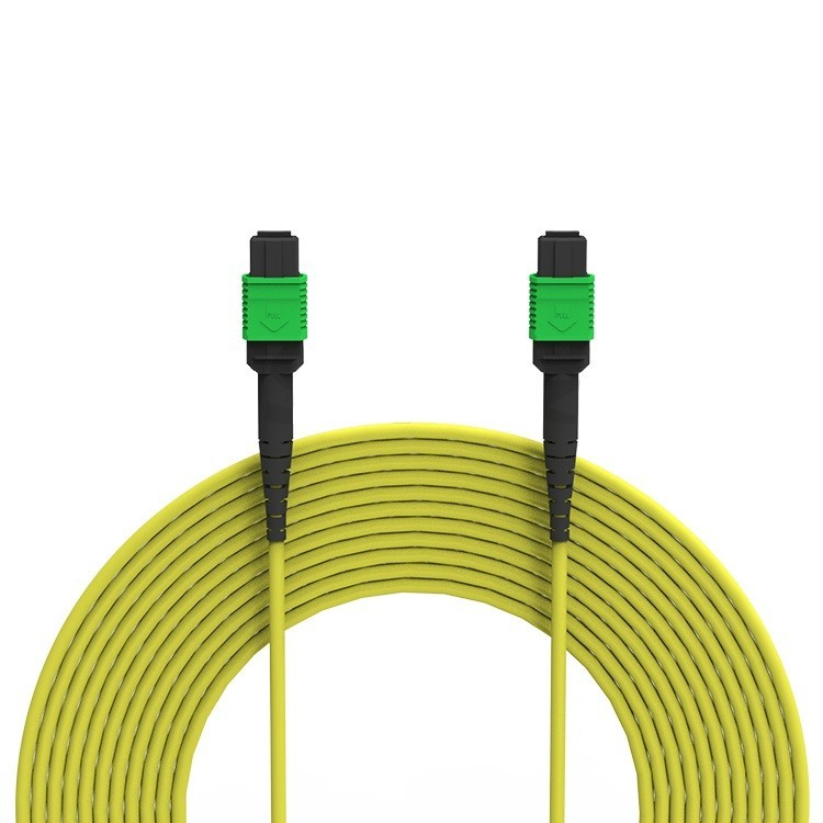1~100M 8 Cores Singlemode Cable 9/125 MPO MTP Female Male Fiber Optic Patch Cord