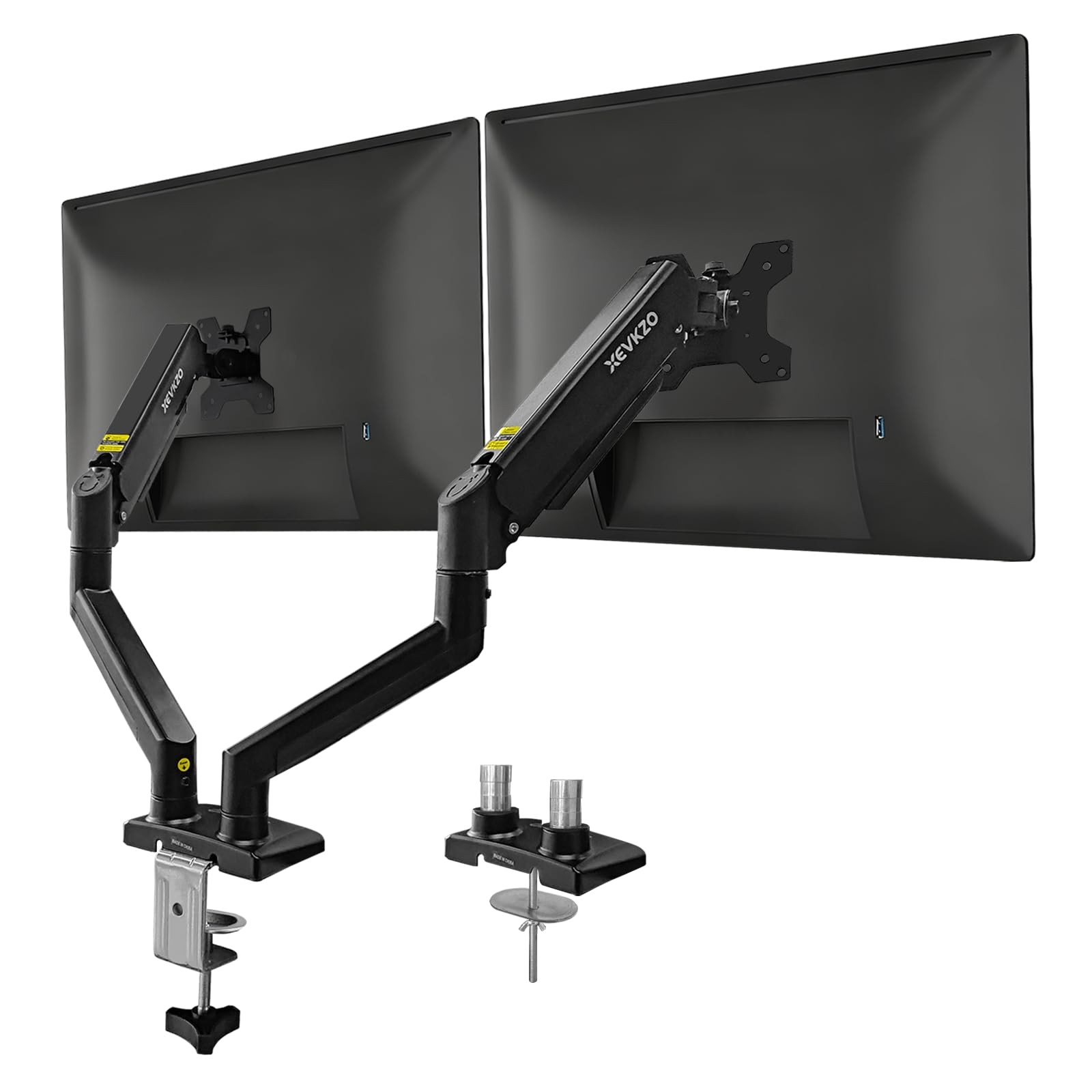 Dual Monitor Arms Gas Spring 34 Inch Curved Flat VESA Mount 22lbs Arms