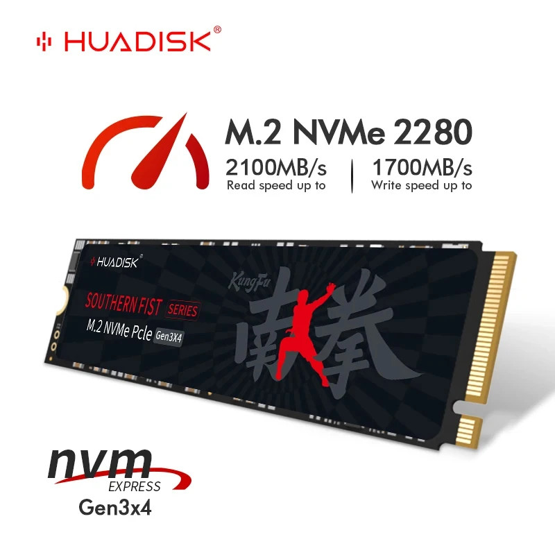 HUADISK SSD NVMe M2 1TB 512GB PCI e 3.0X4 Internal Hard Disk 2280 SSD 256GB