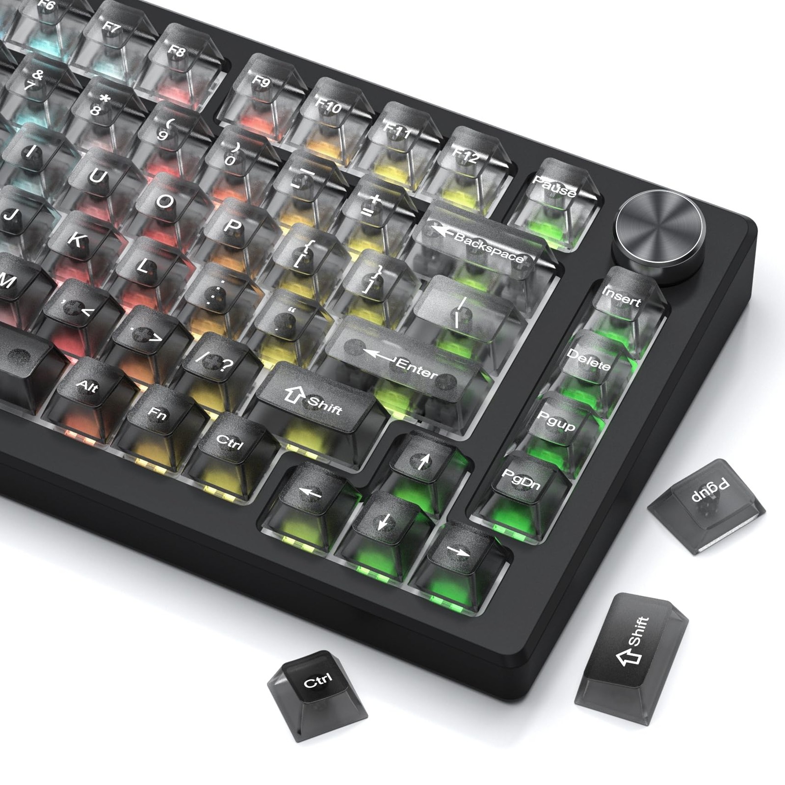 Clear Keycaps Translucent Frost Shine Through Key Caps Keyboard Set PC