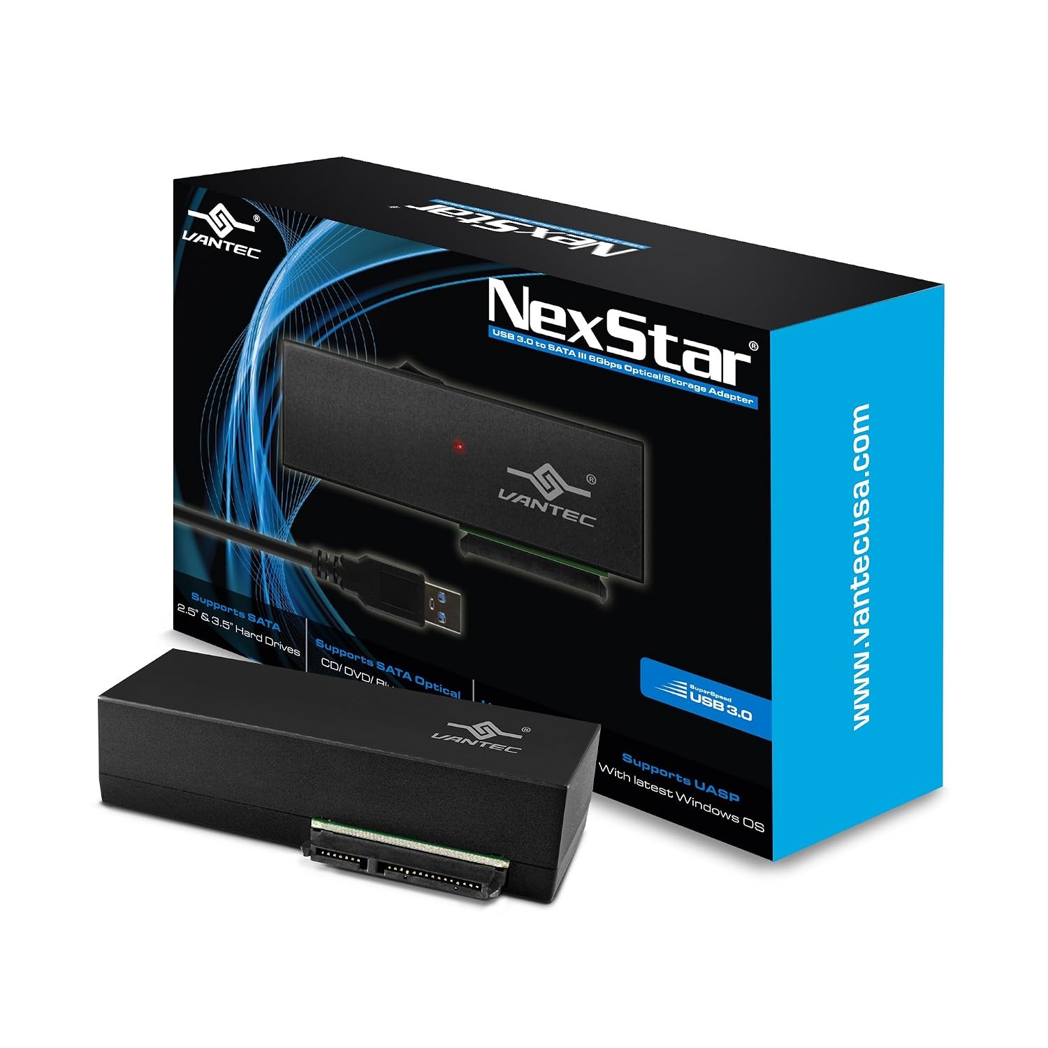 Vantec NexStar USB 3.0 to SATA 6Gbps Adapter Converter Black SATA 6Gbps USB