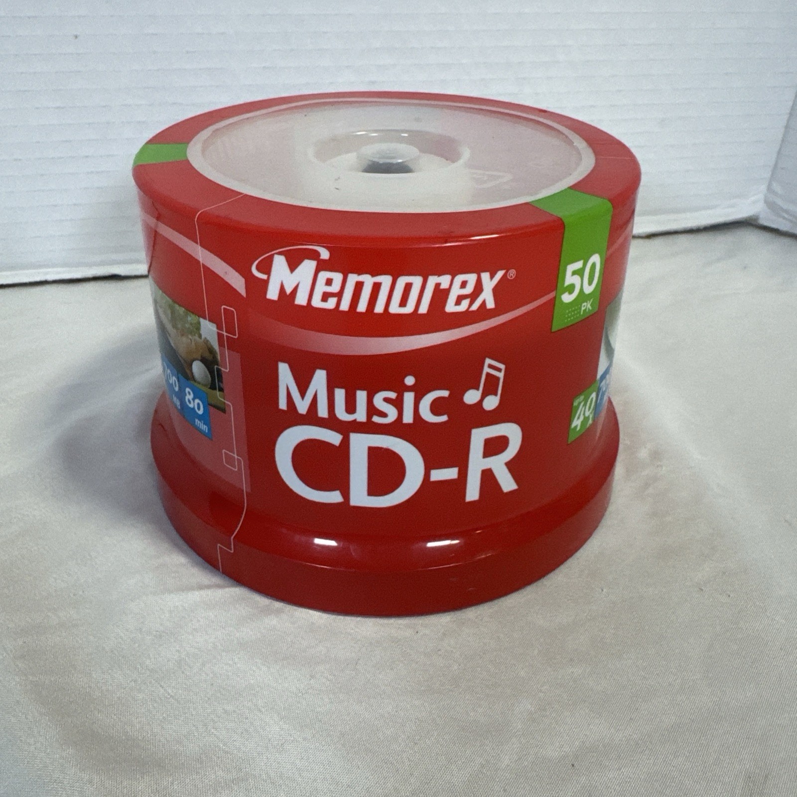 NEW SEALED Memorex Music CD-R 50 PK 40x 700MB 80 Min Recordable Spindle