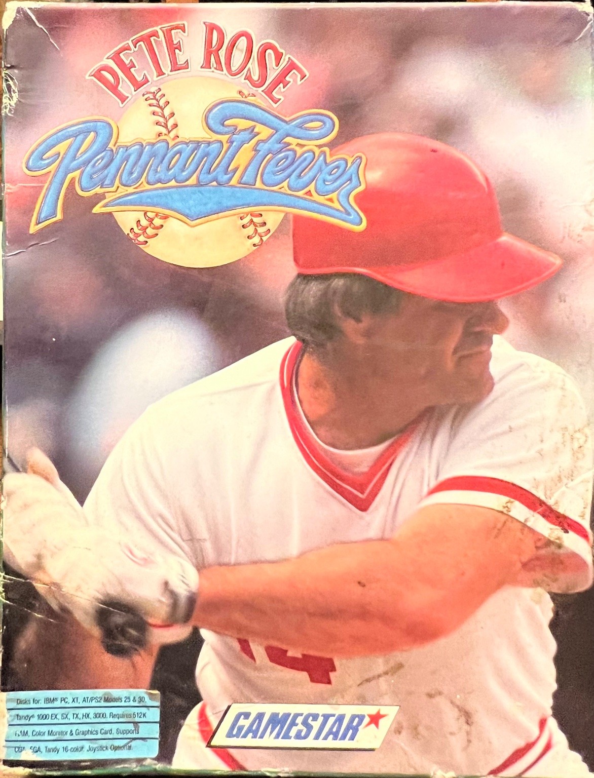 Pete Rose Pennant Fever PC Game - Gamestar 5.25" Floppy Disks IBM PC Tandy 1988