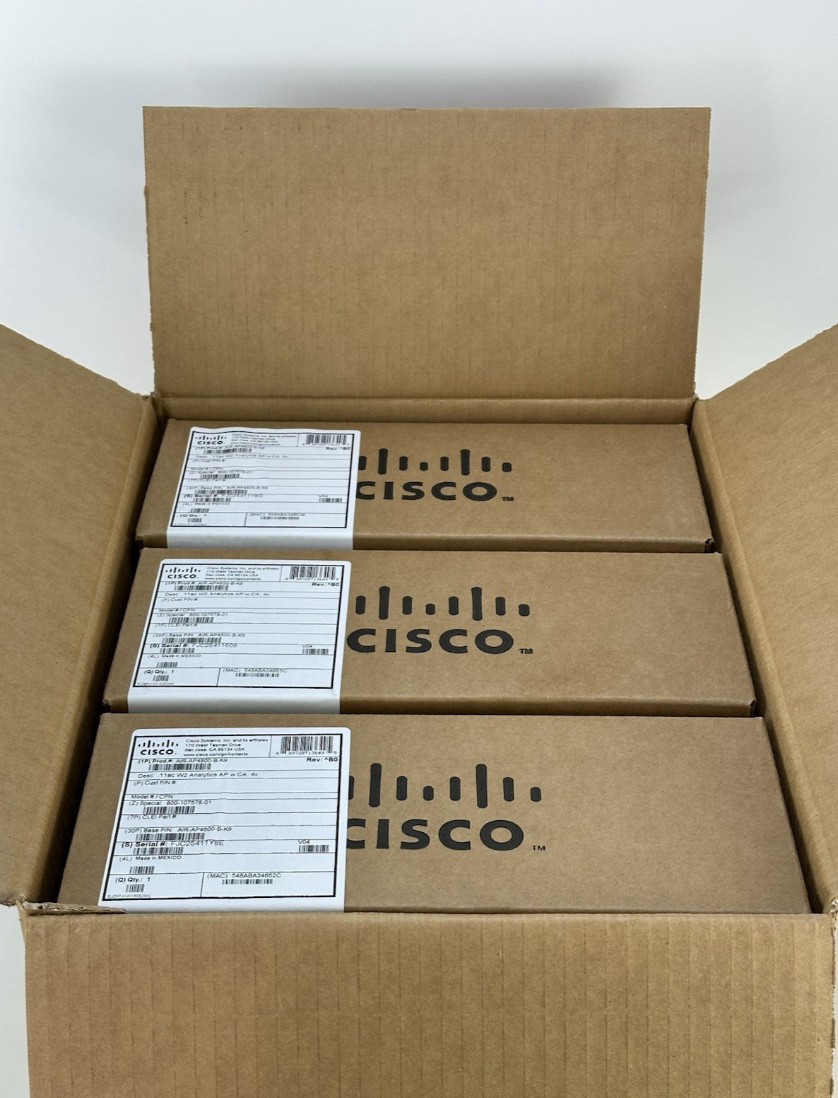 New Cisco Aironet Air-AP4800-B-K9 Wireless Access Point 802.11ac PoE+ Lot of 3