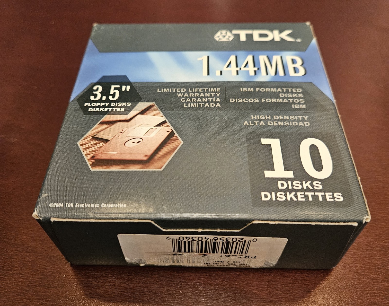 Floppy Disks TDK 3.5" 1.44MB - 10-PACK - IBM Formatted High Density (BRAND NEW)