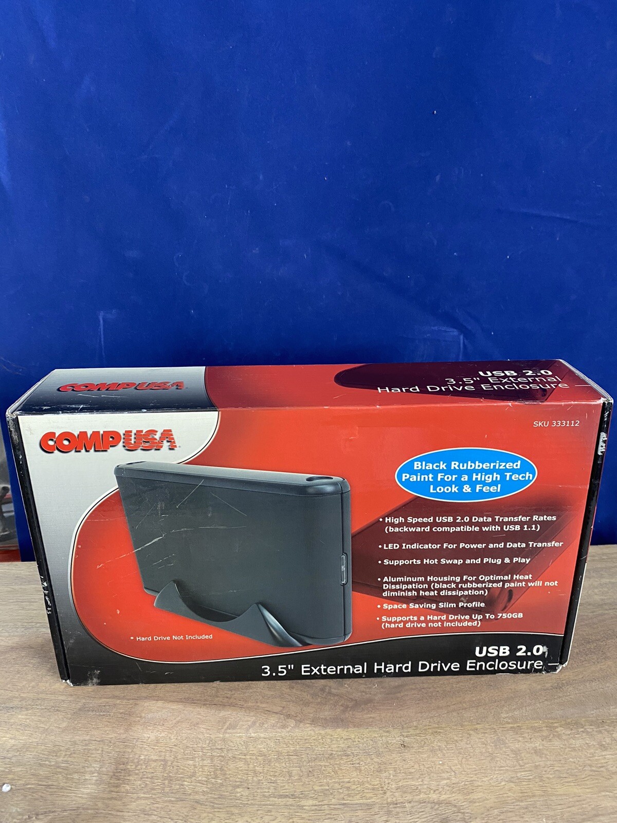 CompUsa 3.5”External Hard Drive Enclosure USB 2.0 New SKU 333112