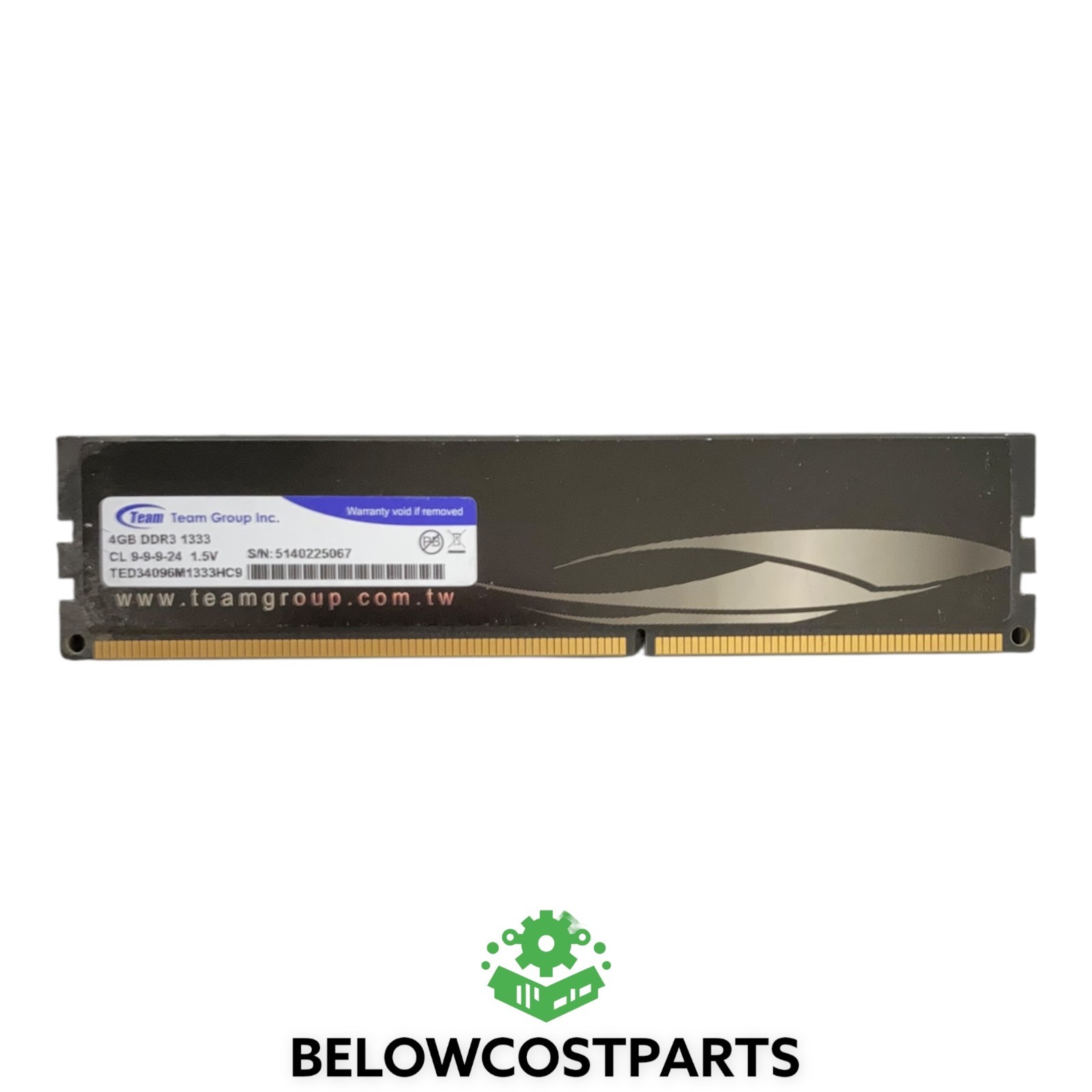 Team Elite 4GB DDR3 1333MHz Desktop RAM CL9 1.5V TED34096M1333HC9