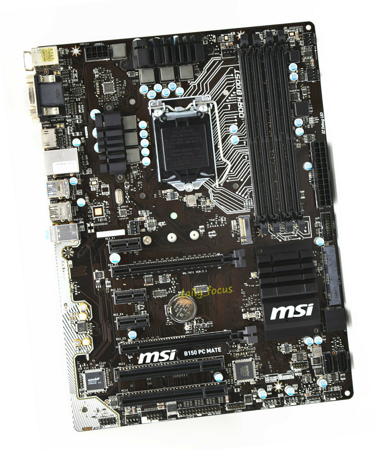 MSI B150 PC MATE Motherboard LGA 1151 Intel B150 DDR4 DIMM USB3.0 HDMI ATX