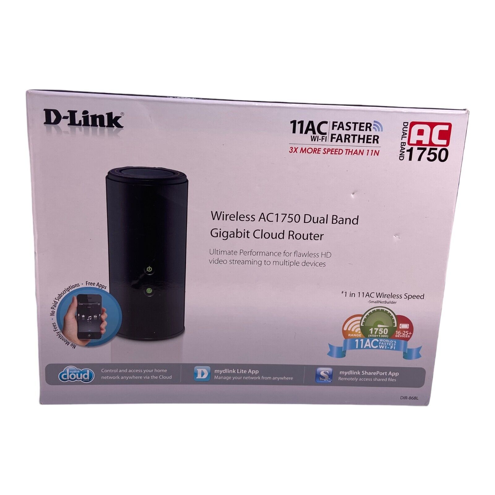 🍌 NEW D-LINK Model DIR-868L Black Tower 4 Port Wireless Router AC1750 Dual Band