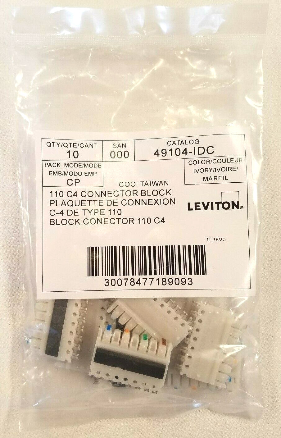 49104-IDC Cat 5e 110-Style C-4 Clips - QUANTITY OF 50