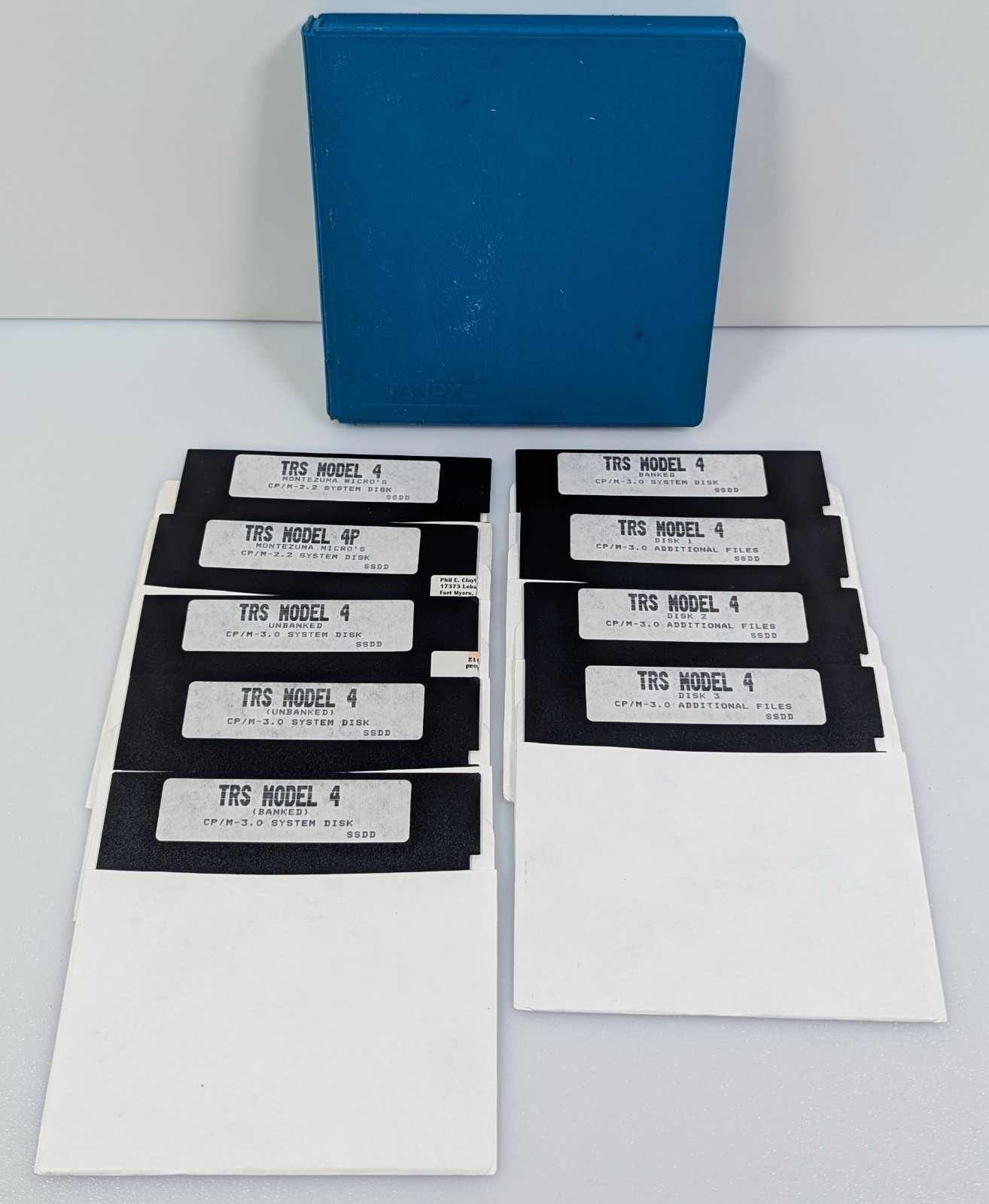 Radio Shack TRS Model 4 CP/M Software Lot Of 9 5.25" Disks w/ Tandy Case