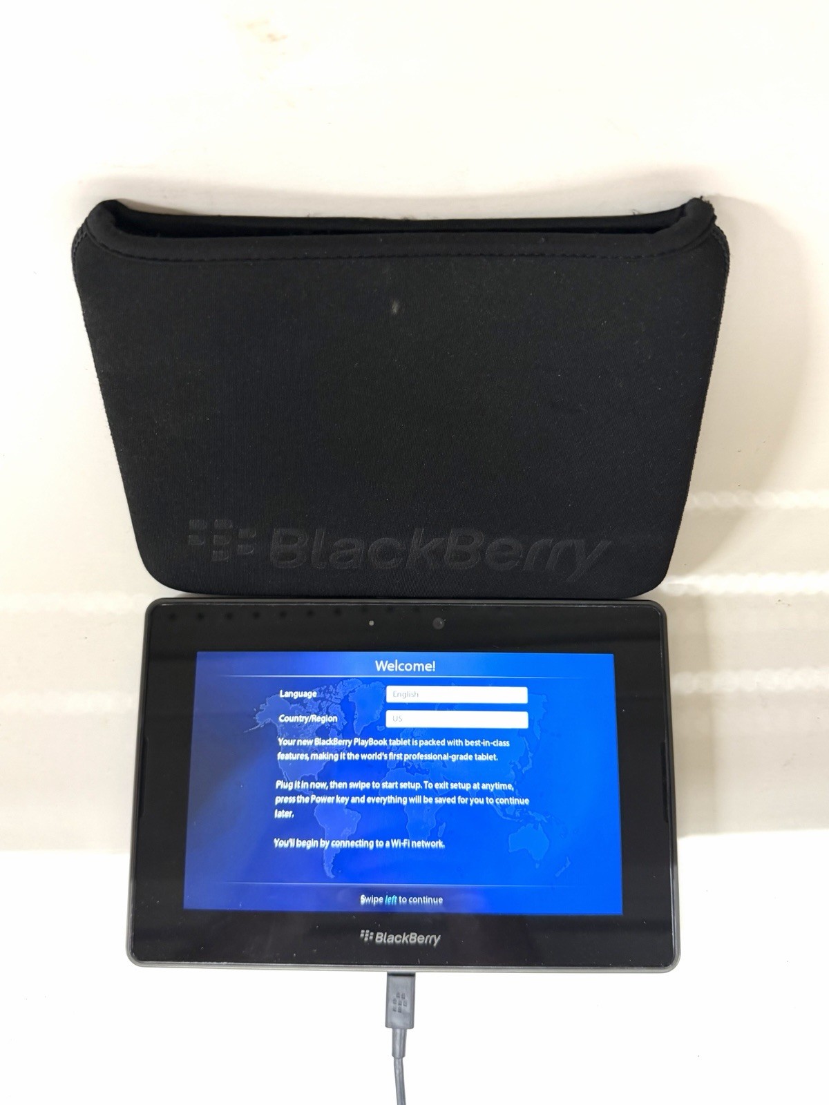 BlackBerry PlayBook 16GB Wi-Fi 7" Tablet Black Tested Working + OEM Sleeve