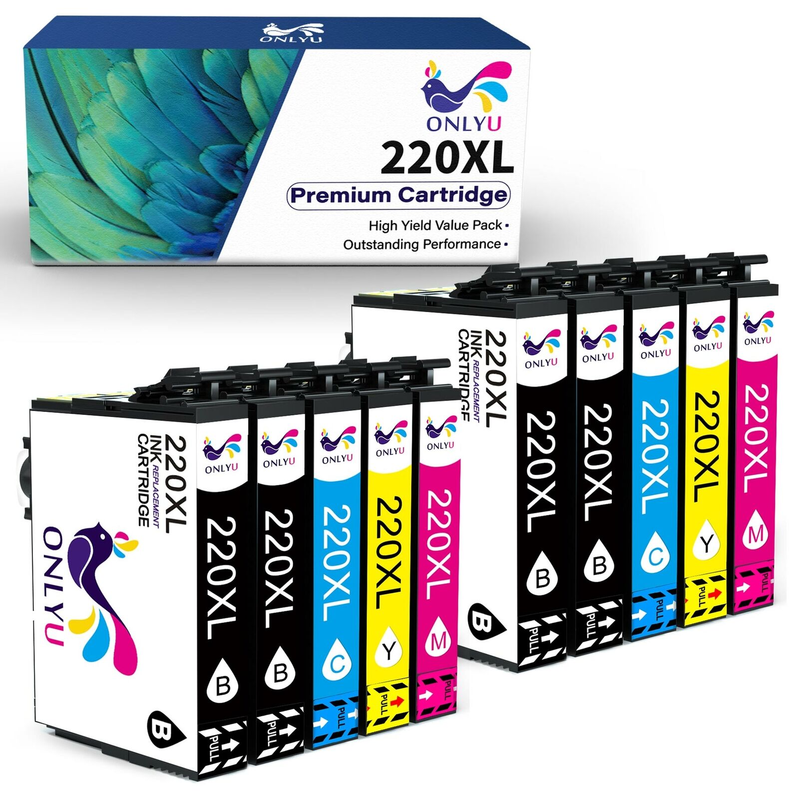 10 Pack 220XL Ink For Epson XP-320 XP-420 XP-424 WF2630 WF2650 WF2660 WF2750