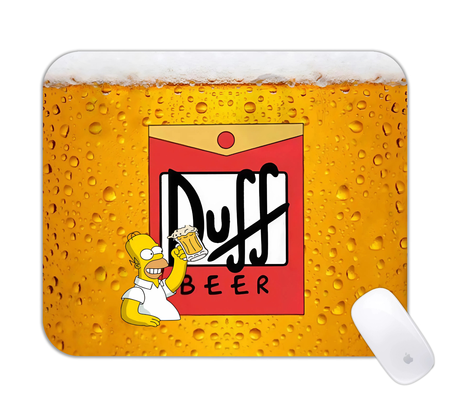 Homer Duff Beer Funny Cartoon Desk Mat Non-Slip Gaming Mouse Pad