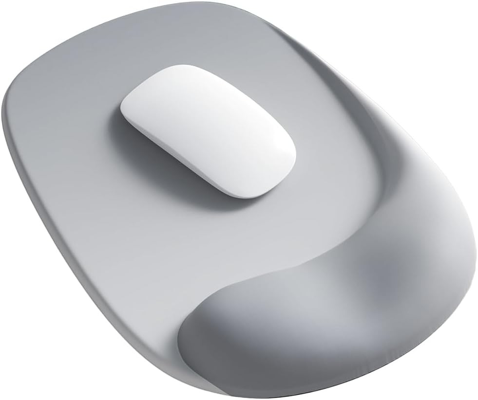 ErgoEase Ergonomic Mouse Pad with Gel Wrist Support Premium Lycra Fabric, No...