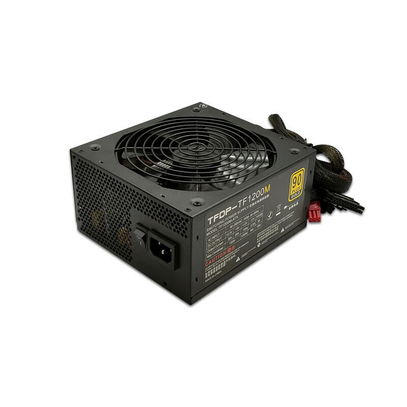 1200W WATT Power Supply Semi Modular ATX PC PSU GPU Gaming Graphics SATA IDE 110