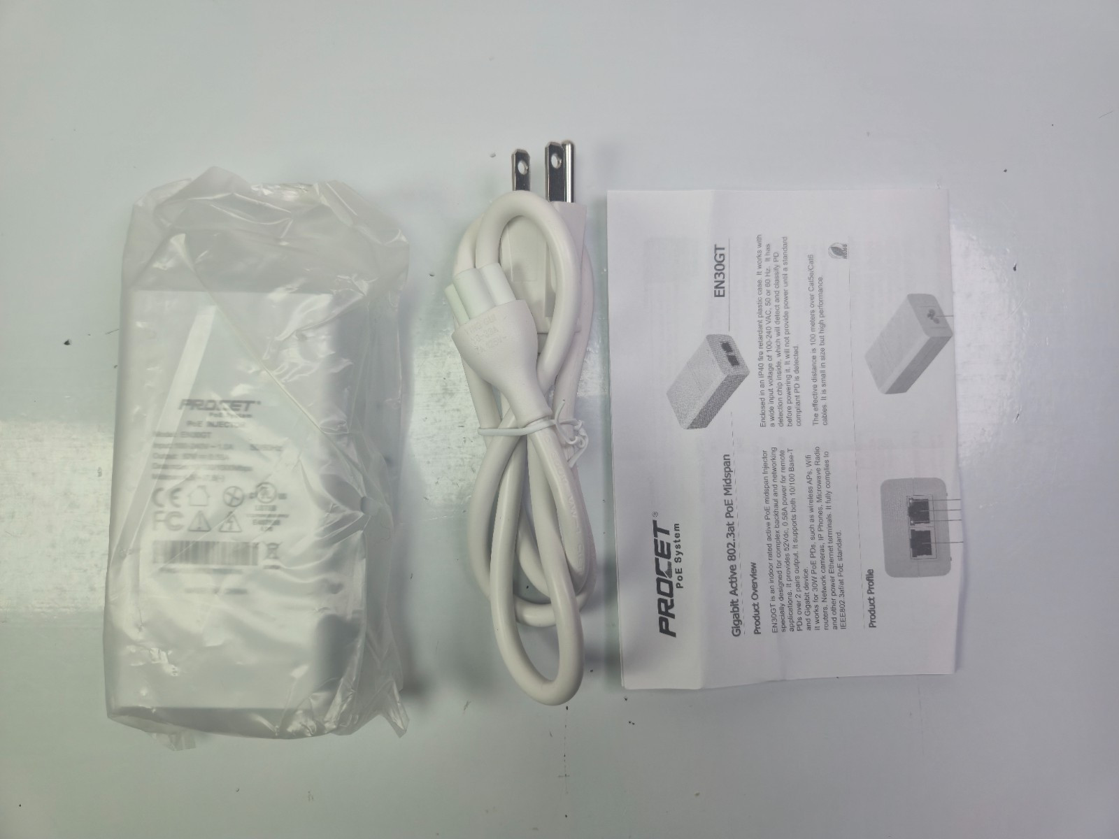 Procet PoE Injector EN30GT Gigabit Power Over Ethernet  Helium Outdoor Hotspot