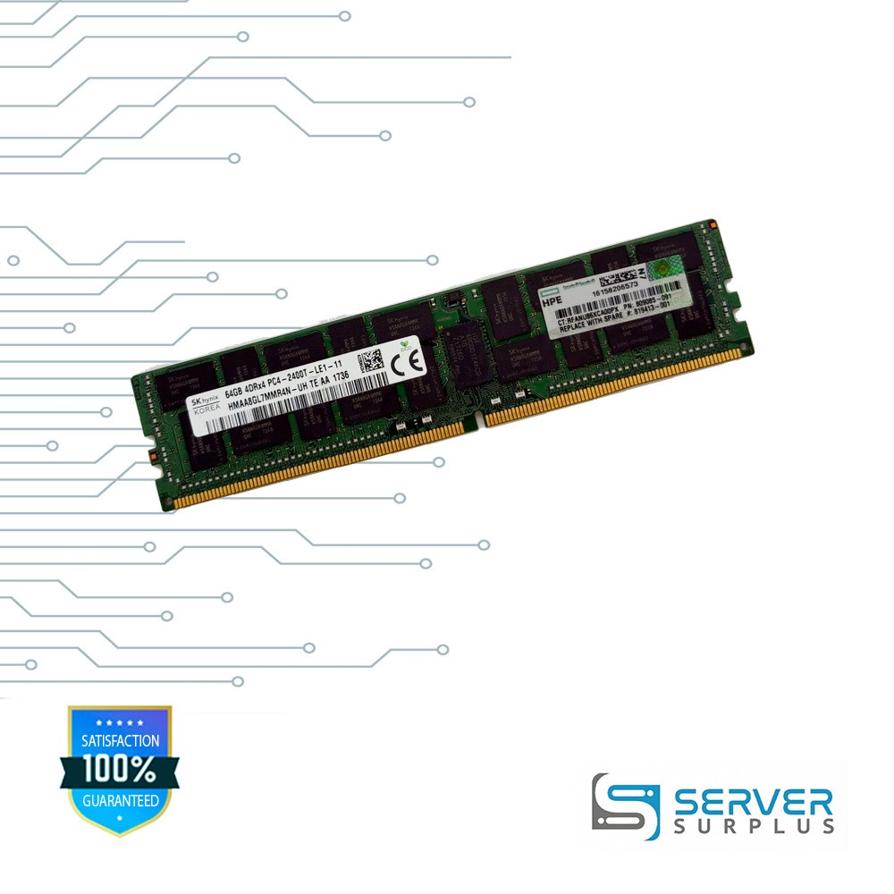 HPE 64GB DDR4-2400 PC4-19200 ECC LR LRDIMM 809085-091 HMAA8GL7MMR4N-UH