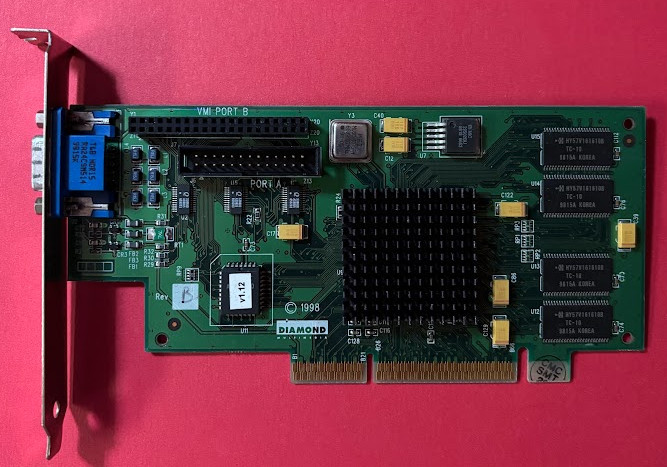 Diamond Stealth II G460 Intel i740 AGP 8MB VGA Graphics Video Card 23240005-103