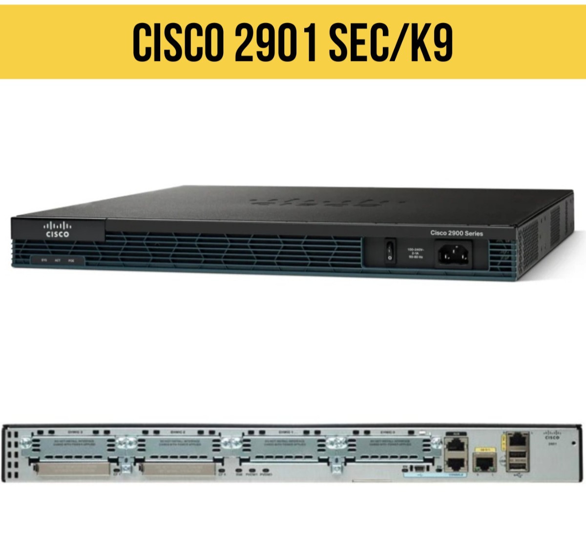 Cisco 2901 2-Port Gigabit Router Security Bundle License Pak (CISCO2901-SEC/K9)